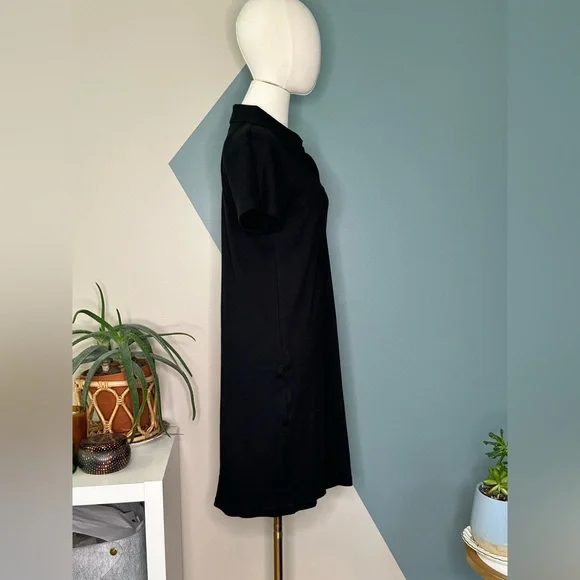 U.S. Polo Assn. Black Cotton Polo T-Shirt Dress M NWT - Picture 4 of 11